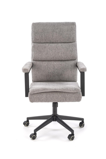 Fotel biurowy z welurową tapicerką ADRIANO w kolorze szarym