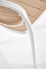 Krzesło K529 w kolorze białym z naturalnym wykończeniem