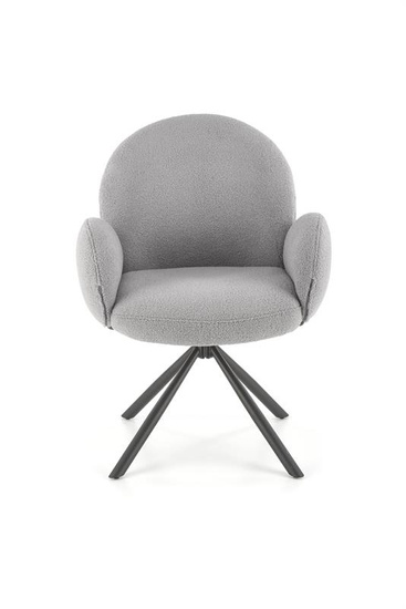 Krzesło K498 w kolorze popielatym boucle