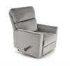 Nowoczesny fotel wypoczynkowy KARIM w kolorze popielatym z funkcją kołyski