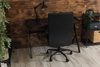 Fotel biurowy DORIAN w czarnej ekoskórze na czarnym stelażu