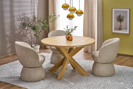 Krzesło z funkcją obrotu K581 w beżowym odcieniu