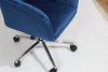 Fotel kubełkowy do biurka FABIO granatowy/chrom