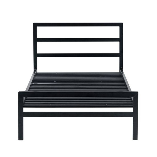 Łóżko metalowe BLACKO 90 w czarnym kolorze 90x200 cm