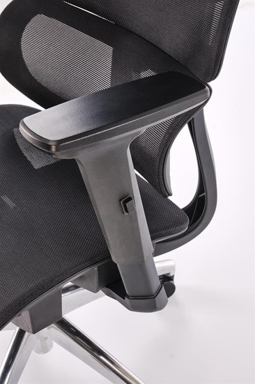 Fotel gabinetowy CASPER czarny ergonomiczny z regulacją i mechanizmem synchronicznym