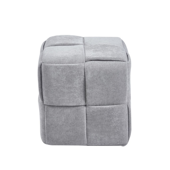 Pufa VELCUBE sześcienna w szarej tkaninie