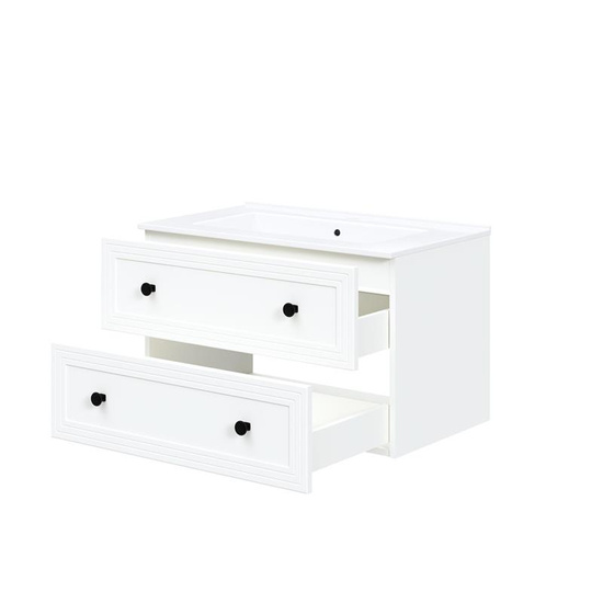 TORETO Szafka pod umywalkę 80/2S (MDF ramiak) biały 