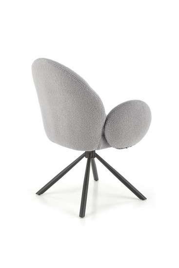 Krzesło K498 w kolorze popielatym boucle