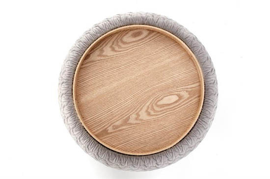 Pufa BONO w kolorze jasny popiel 