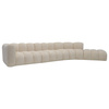 Sofa modułowa z dostawną pufą SOMA F tapicerowana SL+S+R+P