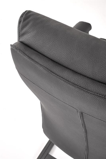 Krzesło konferencyjne na płozach ADRIANO SKID czarna ekoskóra