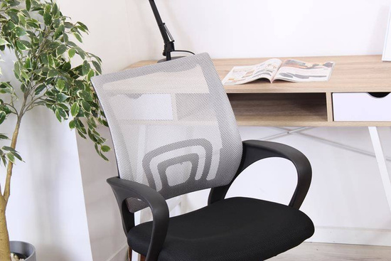 Młodzieżowy fotel biurowy BINGO w tkaninie SZARY