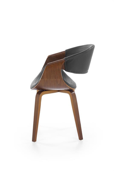 Krzesło K544 w kolorze czarnym z orzechowym wykończeniem 