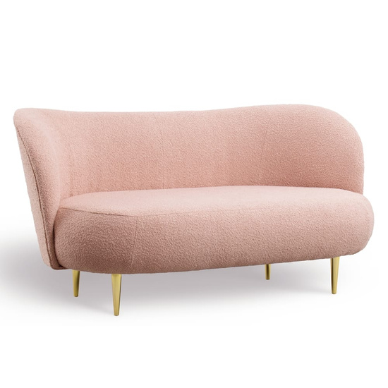 Nowoczesna sofa na złotych nóżkach trzyosobowa IKARO III ze złotymi nogami