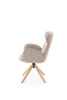 Krzesło z funkcją obracania K585 w odcieniu ciemnego beżu i dębu naturalnego 