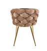Krzesło ze splotem na oparciu MIRELLA GOLD w ciemnobeżowym kolorze