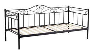 Metalowe łóżko młodzieżowe kute CLEO 90 czarne