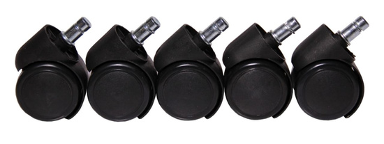 Komplet kółek gumowanych AX – 5 sztuk, czarne