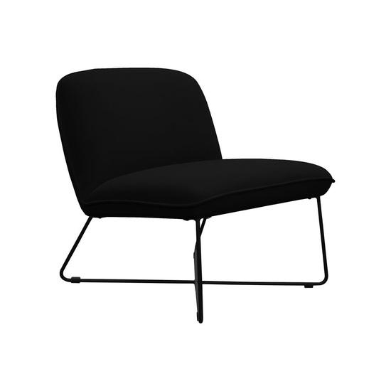 Nowoczesny fotel RAY z ergonomicznym oparciem na czarnym stelażu