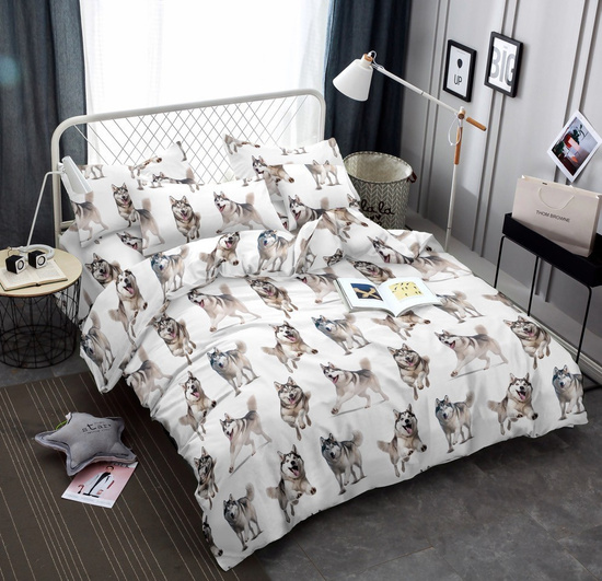 Pościel w Husky 160 x 200 3cz Satynowa Maria 2703