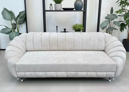 Nowoczesna kanapa VALENCIA 3-osobowa z funkcją spania i pojemnikiem na pościel