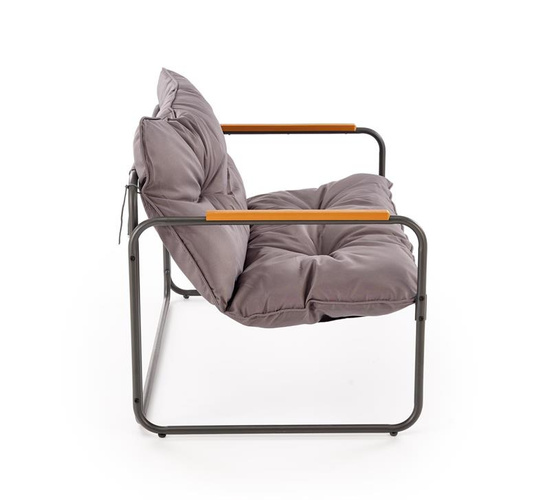 Nowoczesny zestaw ogrodowy HUDSON w kolorze popielaty/brązowy