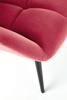 Stylowy fotel wypoczynkowy TYRION w kolorze bordowym na czarnych nogach
