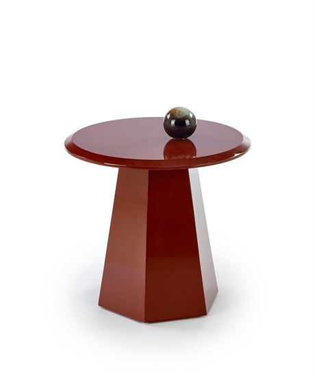 Nowoczesna ława LOCA w kolorze bordowym