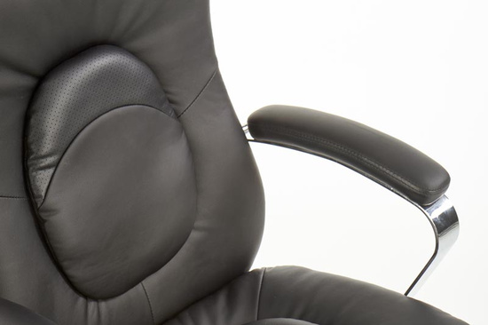 Ekskluzywny fotel gabinetowy QUAD w kolorze czarnym z funkcją MULTIBLOCK