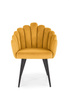 Krzesło K410 w kolorze musztardowym velvet 