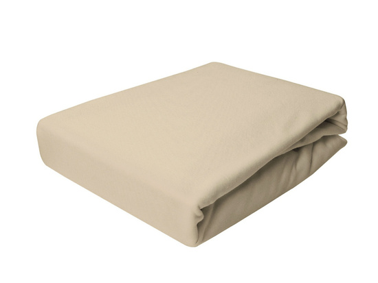Prześcieradło z Gumką beżowe Janet 10 Jersey 200 x 220 AROPOS
