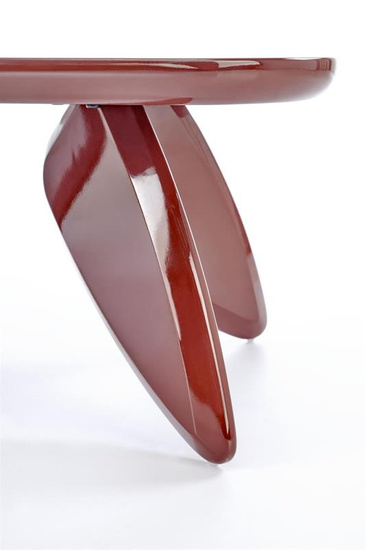 Stylowa ława SORAYA w kolorze bordowym z lakierowanym wykończeniem