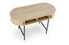 Owalne biurko B51 w kolorze naturalnego drewna