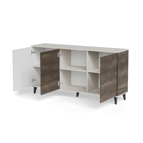 Komoda RANDOM 2 KM-1 w kolorach kaszmir, orzech i czarny