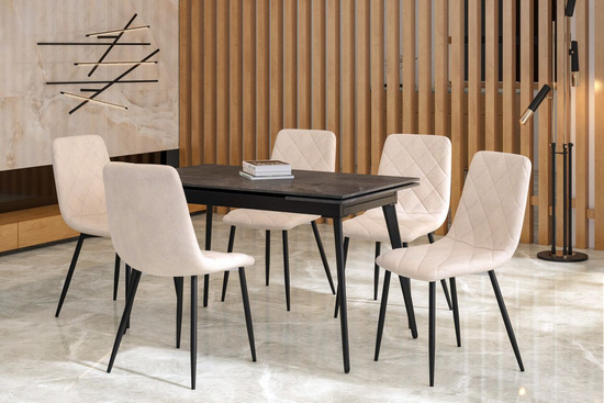 Stół rozkładany LUVANO czarny z mechanizmem synchronicznym 