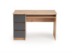 Biurko CINO w połączeniu dębu artisan i grafitu z szufladami