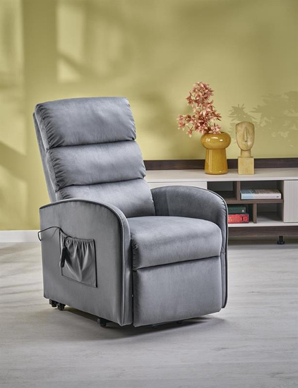 Fotel rozkładany MARONI w popielatym kolorze