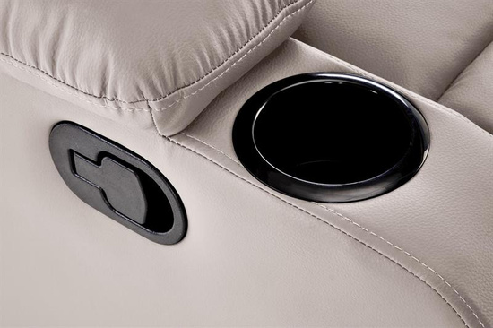 Rozkładany fotel wypoczynkowy PERUS w beżowym kolorze