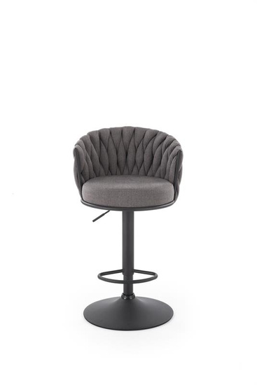 Nowoczesny hoker H125 w kolorze popielatym z czarnymi nogami