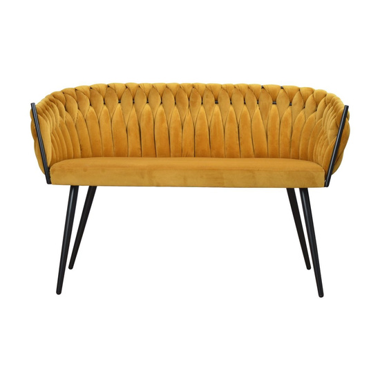 Nowoczesna sofa SPLIT black z metalowym stelażem