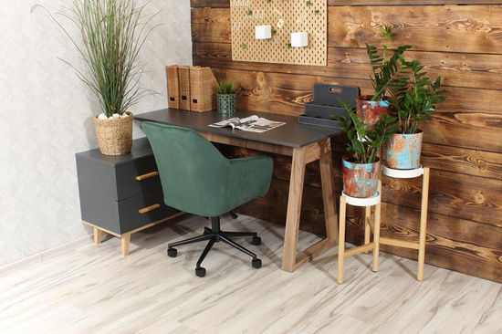 Fotel kubełkowy do biurka FABIO zielony/czarny