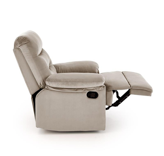 Elegancki fotel wypoczynkowy DRAGER w kolorze beżowym