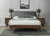 Designerskie łóżko CASSIDY 160 popiel/orzech