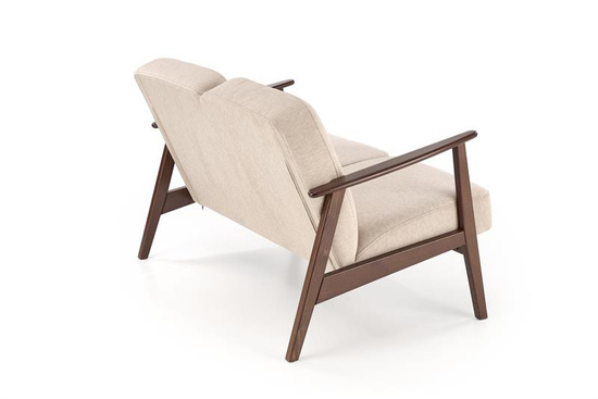 Sofa z drewnianymi podłokietnikami MILANO 2S w kolorze beżowym Castel 15