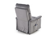 Fotel wypoczynkowy z funkcją elektrycznego rozkładania i gniazdem USB SEMIR 2 w popielatej tkaninie BLUVEL 14
