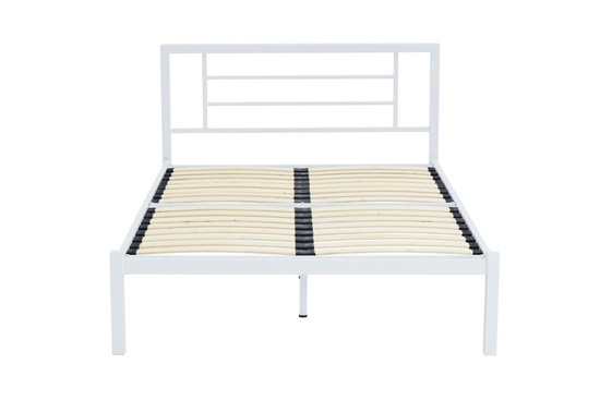 Łóżko metalowe LUMINA 120 w białym kolorze 120x200 cm 