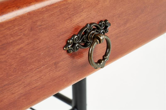 Stylowa szafka nocna FIONA w kolorze czereśnia antyczna/czarny