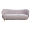 Nowoczesna sofa na złotych nóżkach trzyosobowa IKARO III ze złotymi nogami