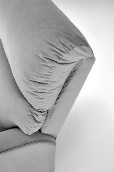 Nowoczesny fotel wypoczynkowy KARIM w kolorze popielatym z funkcją kołyski