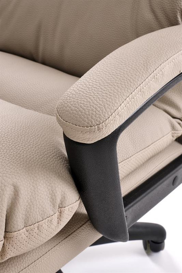 Fotel gabinetowy HARBOR w beżowej ekoskórze z mechanizmem TILT